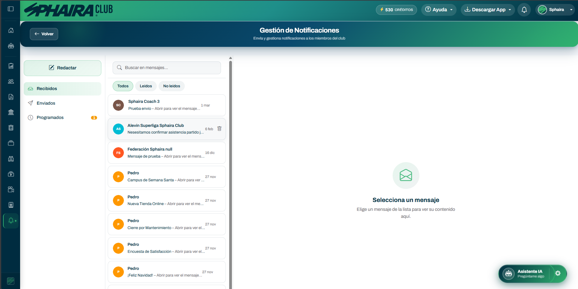 Un canal oficial para todo el club. Sin grupos de WhatsApp.
